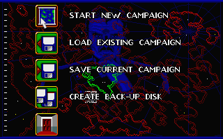 Flames of Freedom (Atari ST) screenshot: Campaign menu