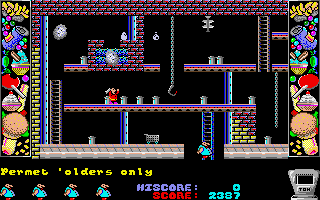 Chubby Gristle (Amiga) screenshot: Permet 'olders only