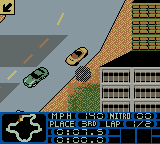 Test Drive 2001 (Game Boy Color) screenshot: Last place