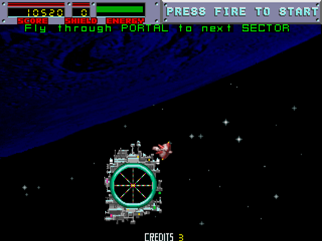 Blasteroids (Arcade) screenshot: Sector cleared.