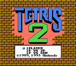 Tetris 2 (NES) screenshot: Title screen.