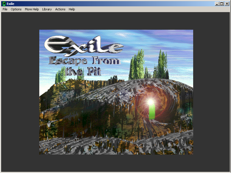 Exile: Escape from the Pit (Windows 3.x) screenshot: Title screen.