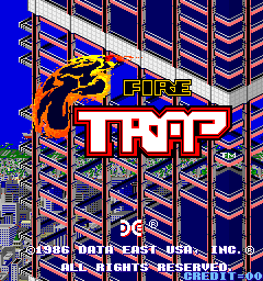 FireTrap (Arcade) screenshot: Title Screen.