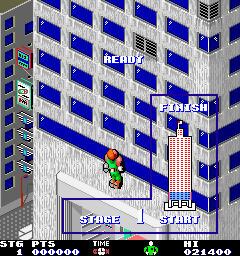 FireTrap (Arcade) screenshot: Let's Climb.