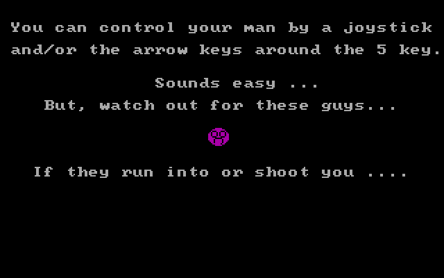 Boxer Rebellion (DOS) screenshot: Help screen 2: enemies.