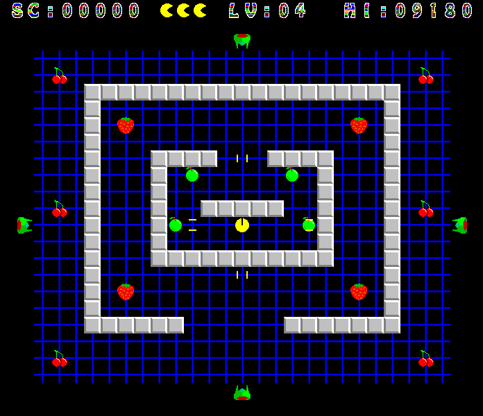 Dodger (Windows 3.x) screenshot: Level 4: Be careful from the lasers