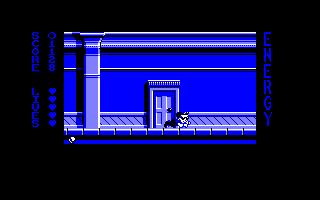 Hudson Hawk (Amstrad CPC) screenshot: Crawling