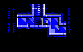 Hudson Hawk (Amstrad CPC) screenshot: Inside a vent