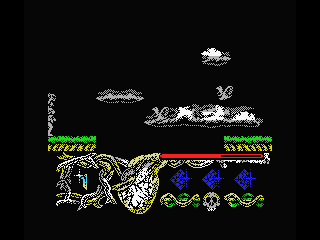 Hundra (MSX) screenshot: It's a long jump...