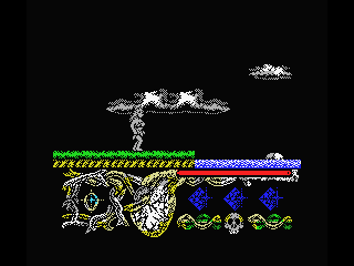 Hundra (MSX) screenshot: How can I pass the water?