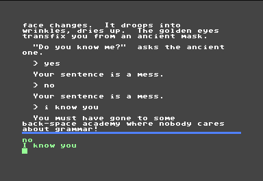Breakers (Commodore 64) screenshot: Ouch. This game starts out with personality.