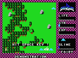 Screenshot of Hydlide (MSX, 1984) - MobyGames