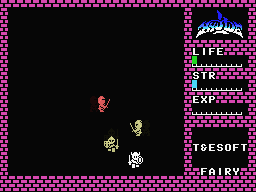 Screenshot of Hydlide (MSX, 1984) - MobyGames