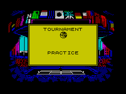 Tie Break (ZX Spectrum) screenshot: Less tournament modes in this version