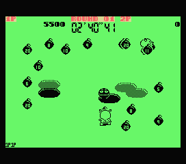 Psycho Pigs UXB (MSX) screenshot: Hm. Something new.