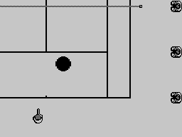 Tie Break (ZX Spectrum) screenshot: The ball rises highly, making for a 3D effect