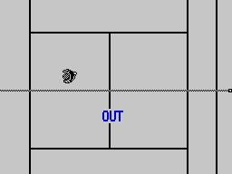 Tie Break (ZX Spectrum) screenshot: Out