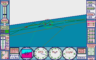 Harrier Strike Mission (Atari ST) screenshot: An island
