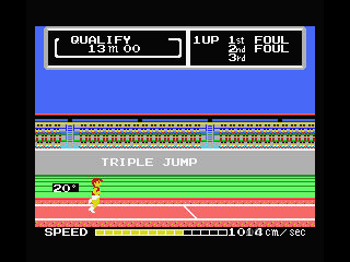 Hyper Sports 3 (MSX) screenshot: Triple Jump