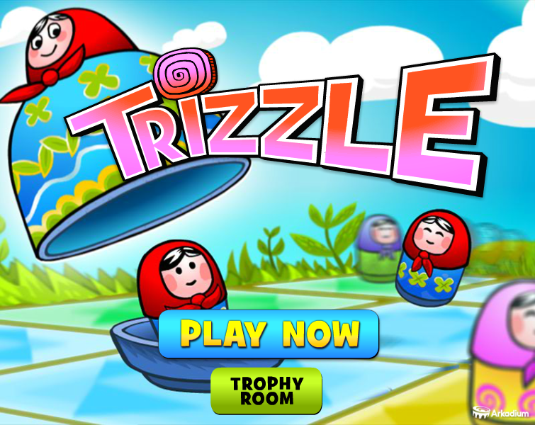 Trizzle (Browser) screenshot: Title screen.