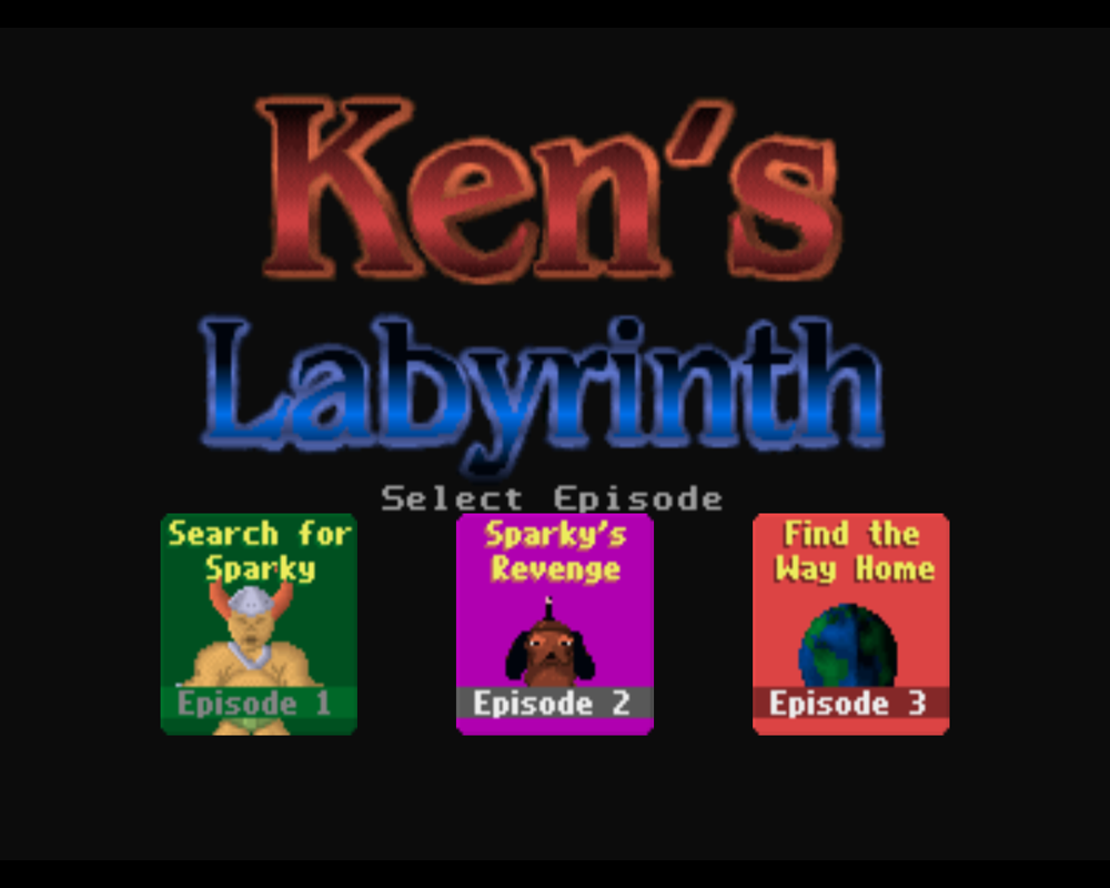 Ken's Labyrinth (Windows) screenshot: Title and chapter selection