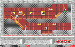 Time Runner (Atari ST) screenshot: Watch the skull