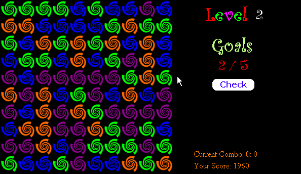 Sega Swirl (Windows) screenshot: Starting the Level 2.