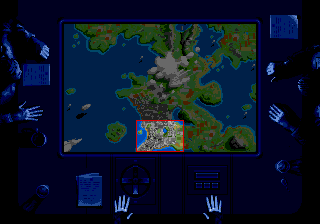 G-Loc: Air Battle (Genesis) screenshot: The map