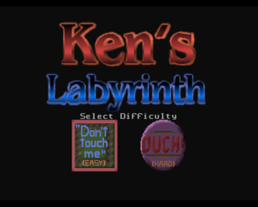 Ken's Labyrinth (Windows) screenshot: Difficulty selection