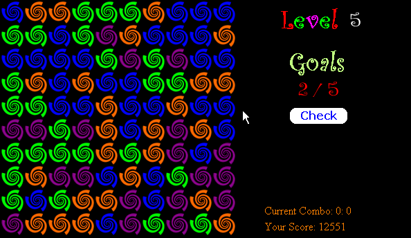 Sega Swirl (Windows) screenshot: Level 5 overview.