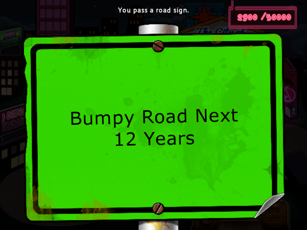 Leisure Suit Larry: Reloaded (iPad) screenshot: You'll see signs like this a couple of times!