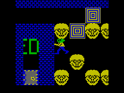 Repton Mania (ZX Spectrum) screenshot: Deadly skulls and puzzle pieces are a new challenge in Repton 2