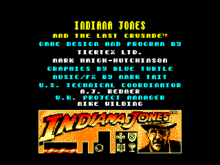Indiana Jones and the Last Crusade: The Action Game (Amstrad CPC) screenshot: Startup