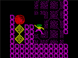 Repton Mania (ZX Spectrum) screenshot: Different parts of the level see Repton and his environment in new colours