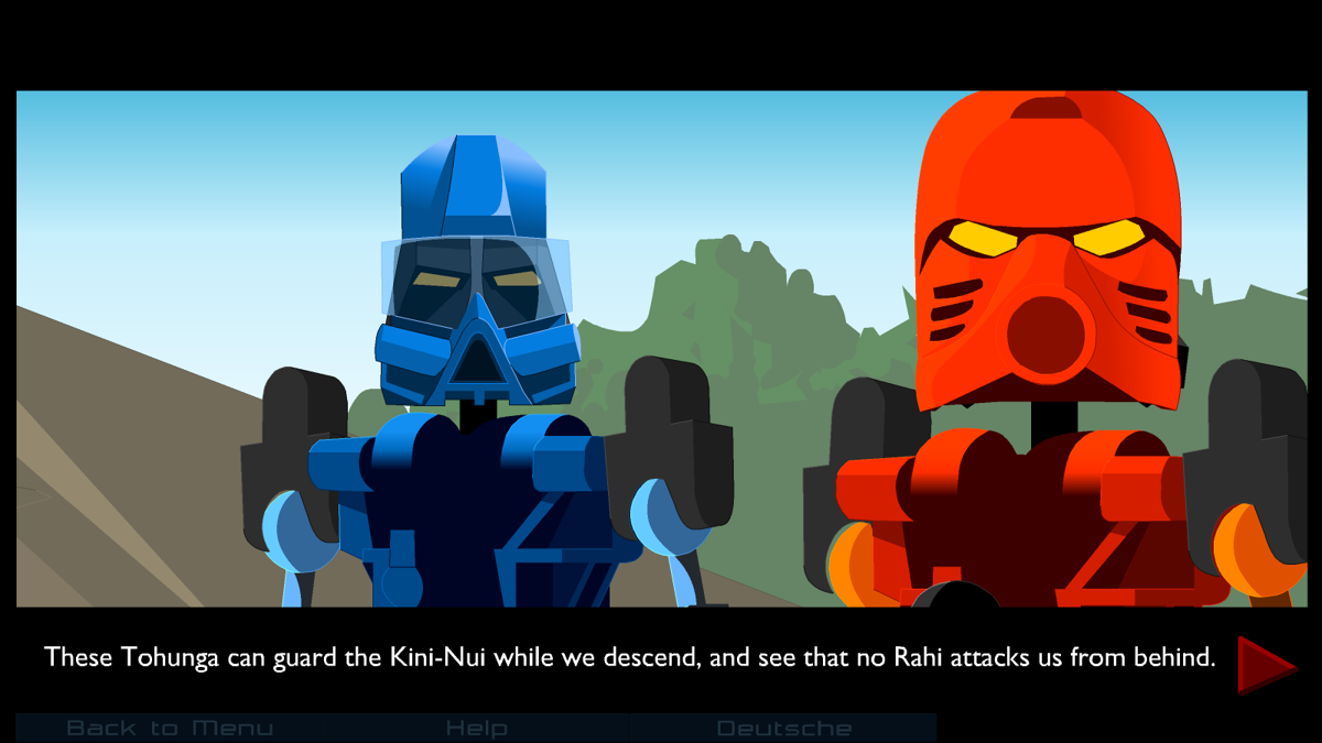 Screenshot of Mata Nui Adventure Game (Browser, 2001) - MobyGames