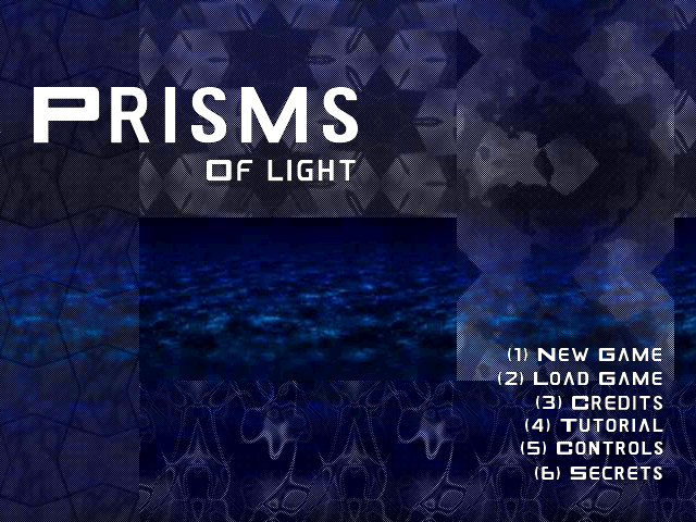 Prisms of Light (Windows) screenshot: Main menu