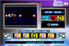 Sigma Star Saga (Game Boy Advance) screenshot: Equipment