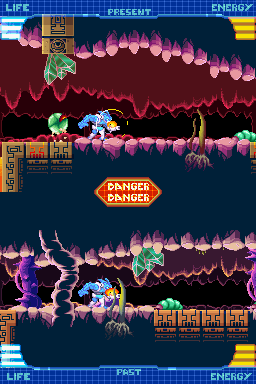 Chronos Twin (Nintendo DS) screenshot: This is where things get progressively more brutal. When enemies start attacking on both screens, the game becomes exponentially more difficult.