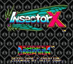 Insector X (Genesis) screenshot: Title Screen