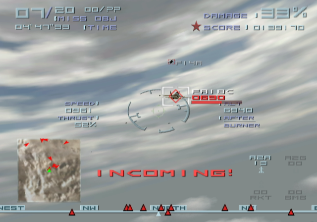 Top Gun: Combat Zones (GameCube) screenshot: Almost Got Him