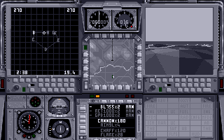 Tornado (Amiga) screenshot: Rear cockpit
