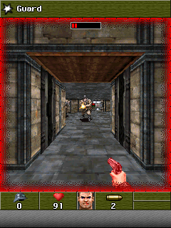 Wolfenstein RPG (J2ME) screenshot: Taking damage
