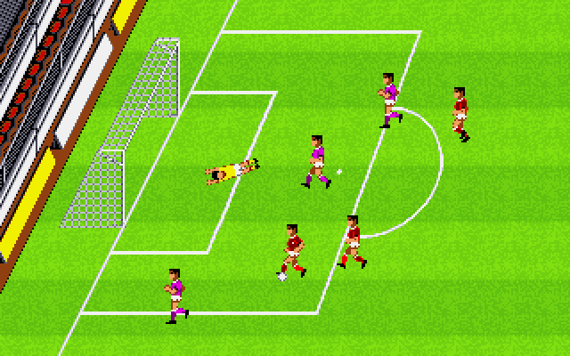 Graeme Souness Soccer Manager (Amiga) screenshot: Highlights during a match