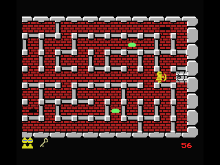 The Tower of Druaga (MSX) screenshot: the key unlocks the door to the next level