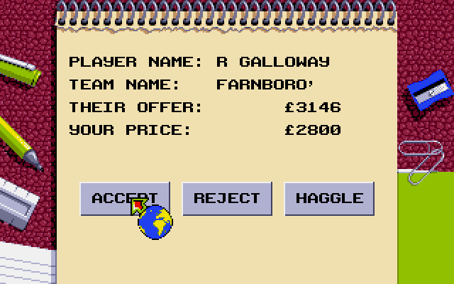 Graeme Souness Soccer Manager (Amiga) screenshot: Selling players