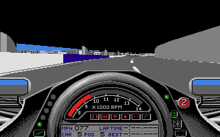 World Circuit (Atari ST) screenshot: Inside a tunnel in monaco.