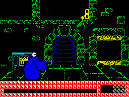 The Trap Door (ZX Spectrum) screenshot: On the move