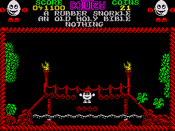 Treasure Island Dizzy (ZX Spectrum) screenshot: The bridge can be broken using the right tool