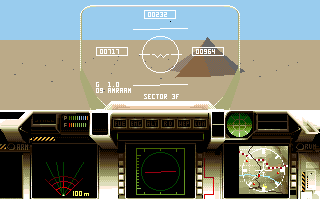 F29 Retaliator (Amiga) screenshot: Cockpit view