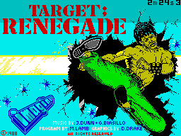 Target: Renegade (ZX Spectrum) screenshot: Target; Renegade Loading Screen